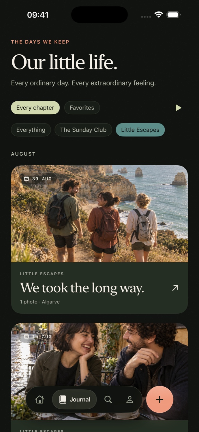 OurFlow journal screen