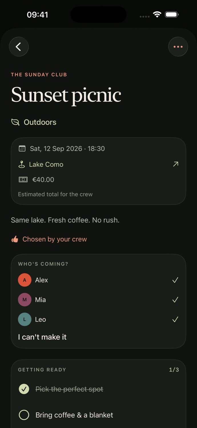 OurFlow plan screen